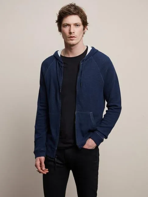 John Varvatos - Double Knit Plaited Hoodie