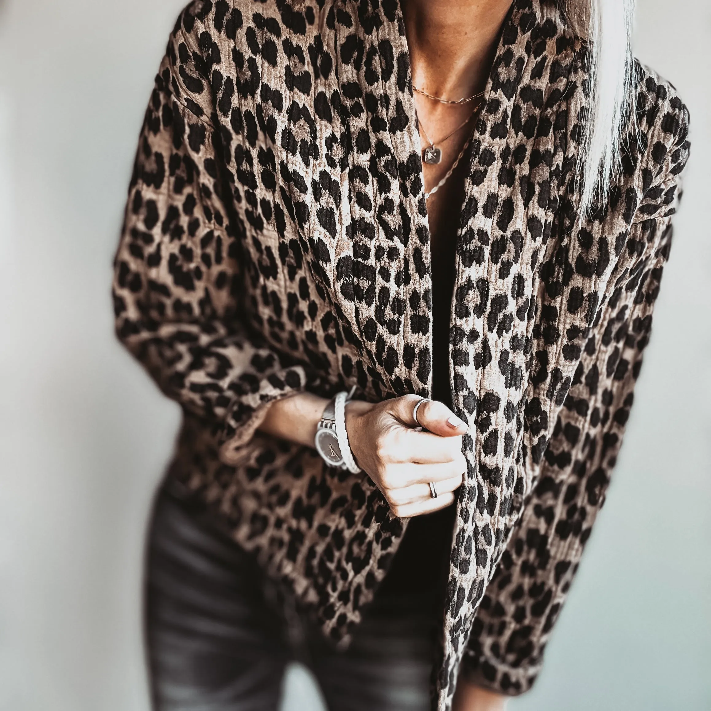 Leopard quilted jacket  *NEW*