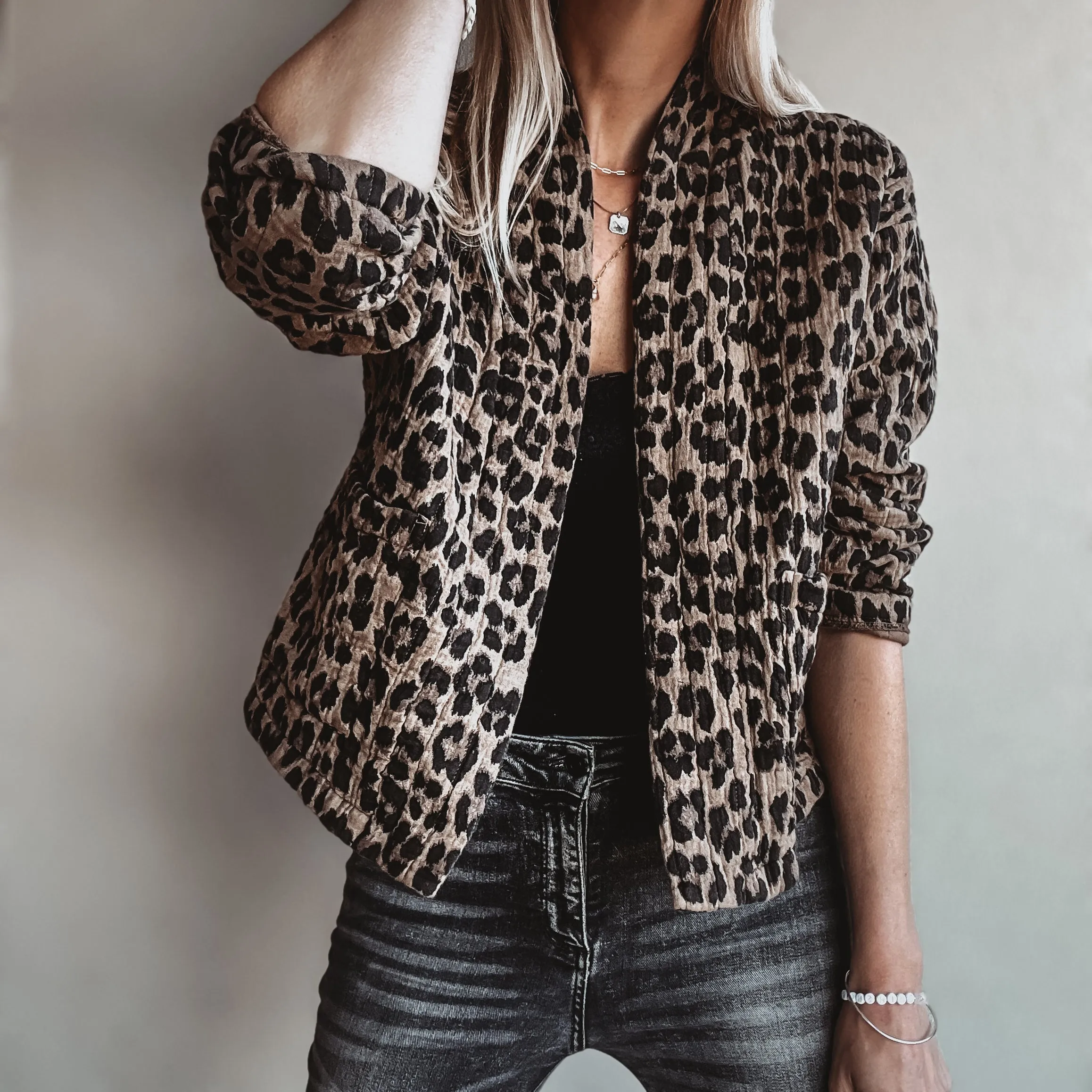 Leopard quilted jacket  *NEW*