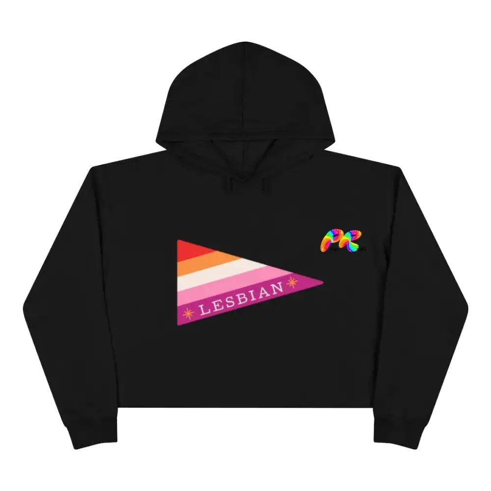 Lesbian Flag Crop Hoodie