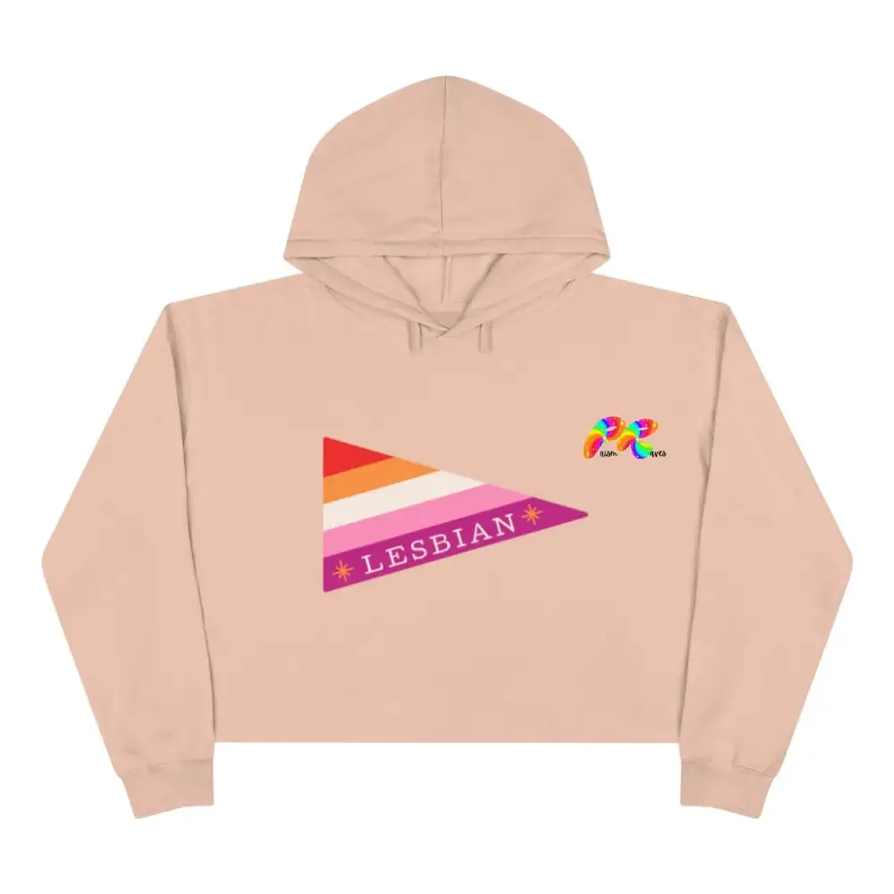 Lesbian Flag Crop Hoodie