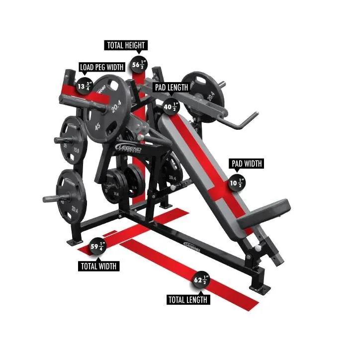 LeverEDGE Unilateral Converging Incline Chest Press Machine Legend 6002