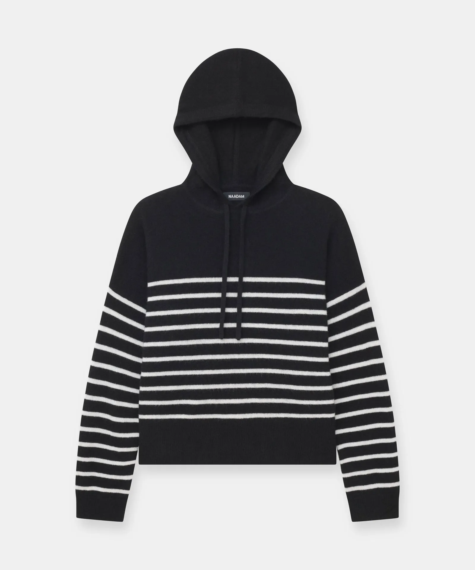 Lightweight Striped Cashmere Oversized Hoodie