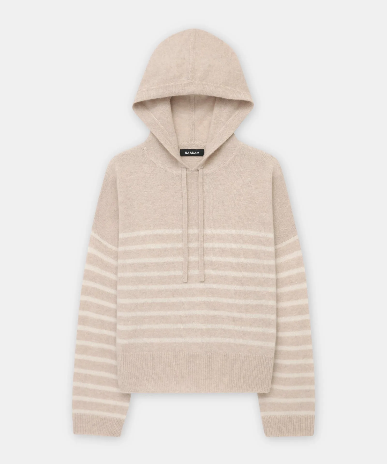 Lightweight Striped Cashmere Oversized Hoodie