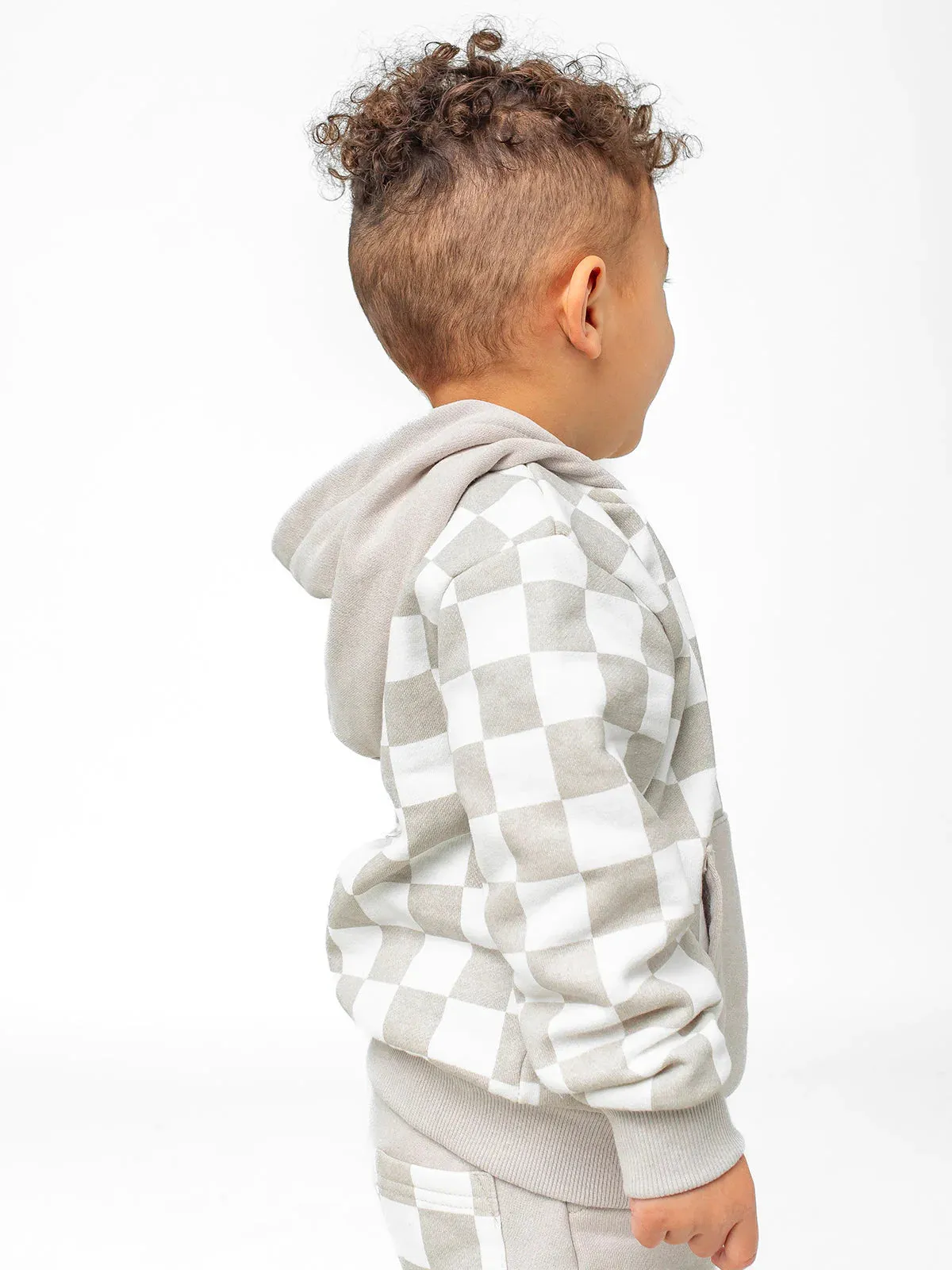 Little Bipsy Checkered Hoodie | Fog