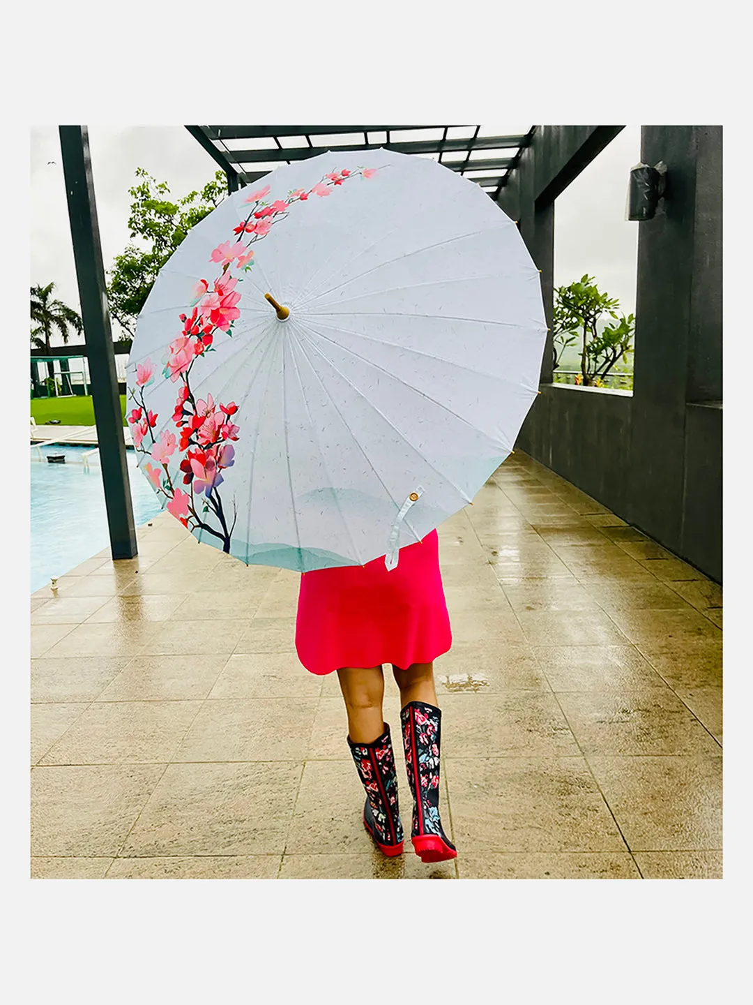 Little Surprise Box Chinese Canopy Style Rain/ All season Umbrella for Adults