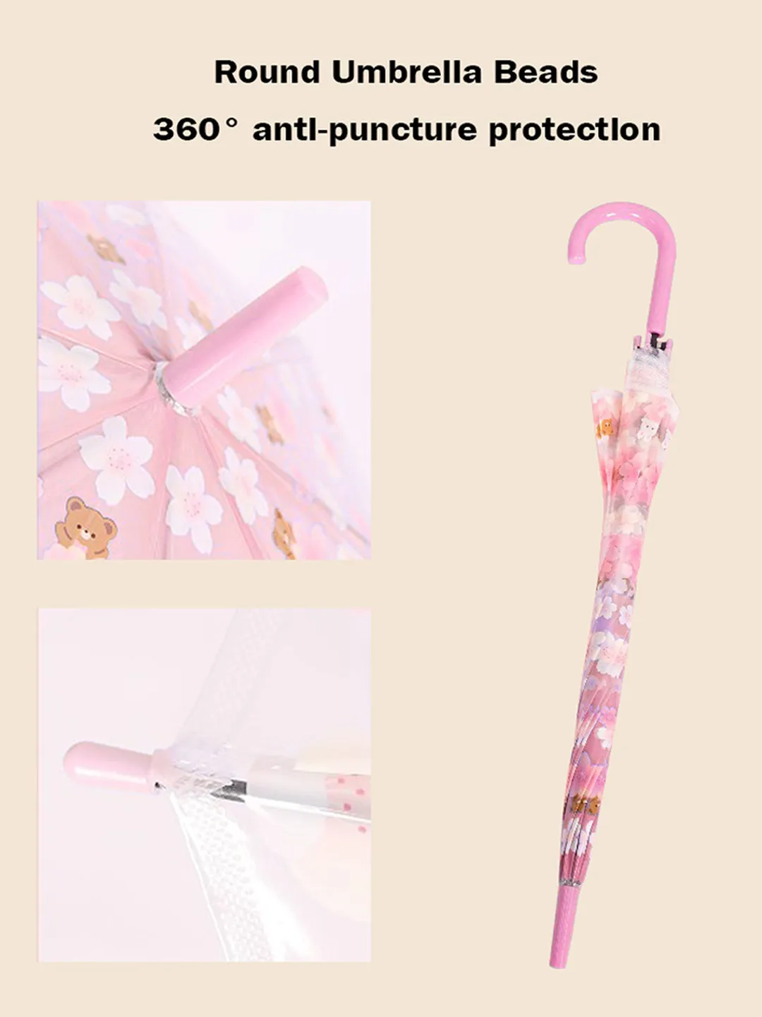 Little Surprise Box Transparent Bunny Print Umbrella for Kids