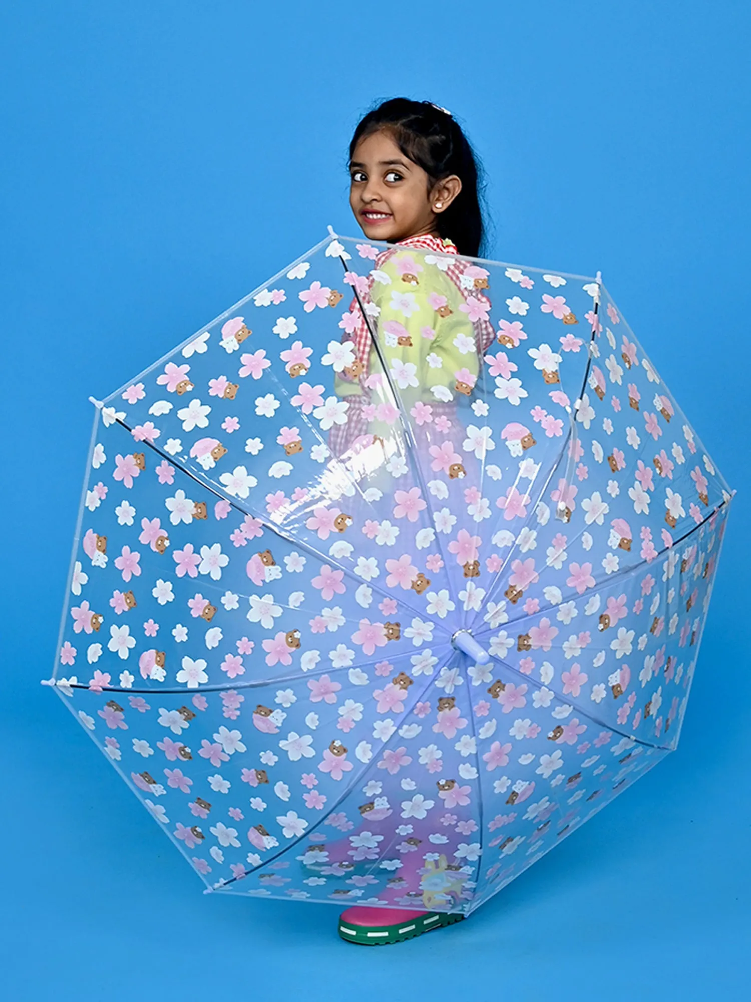 Little Surprise Box Transparent Bunny Print Umbrella for Kids