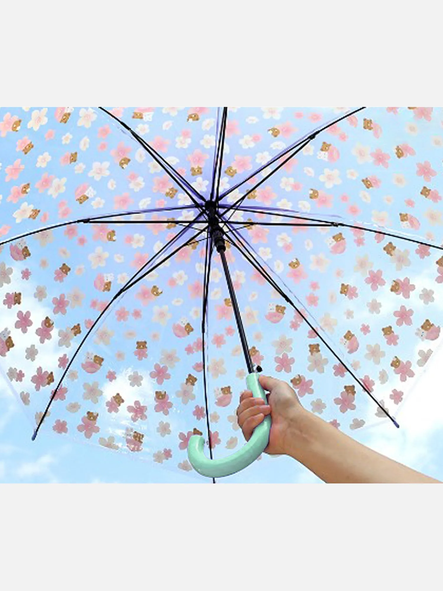 Little Surprise Box Transparent Bunny Print Umbrella for Kids