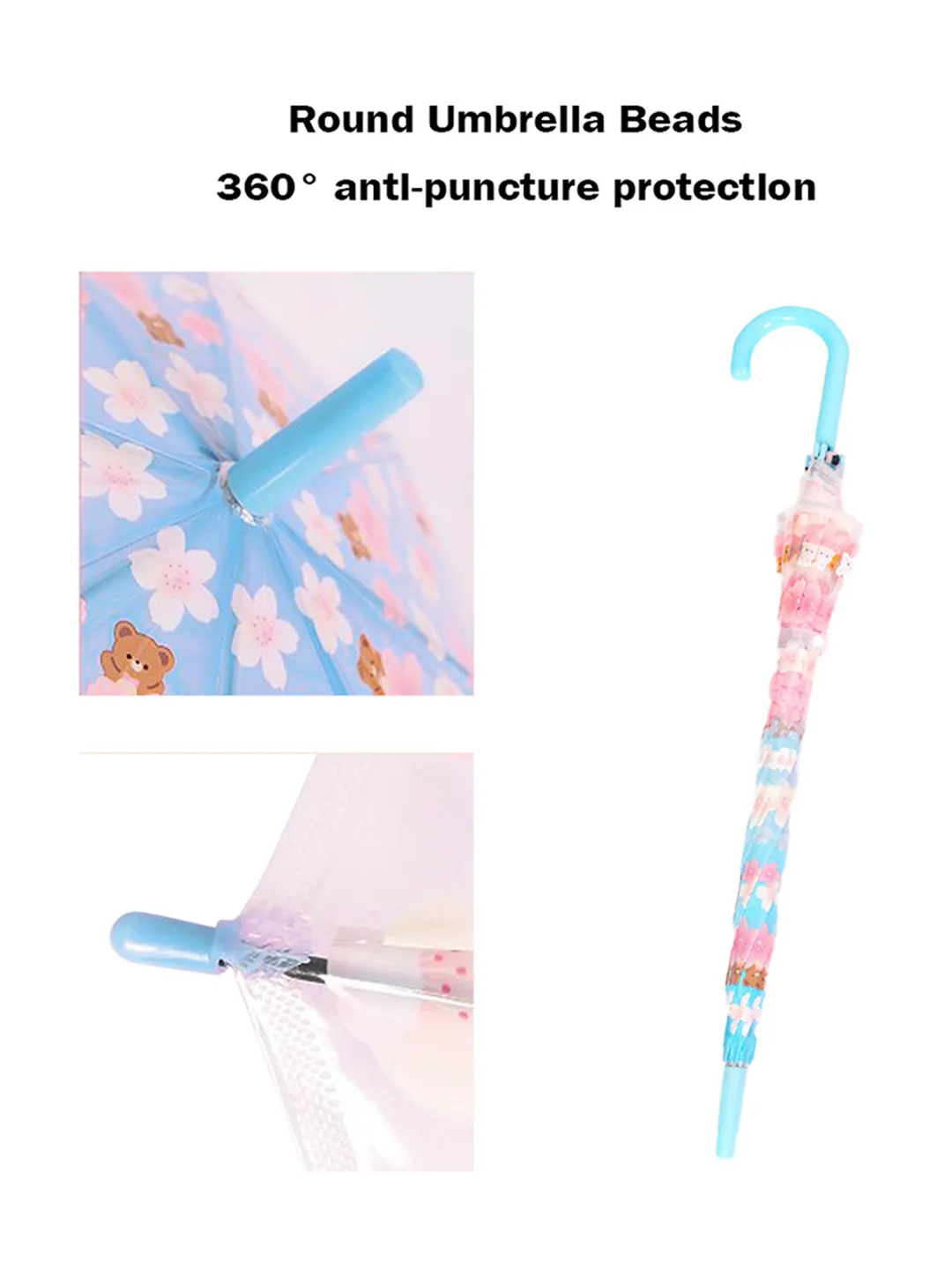 Little Surprise Box Transparent Bunny Print Umbrella for Kids