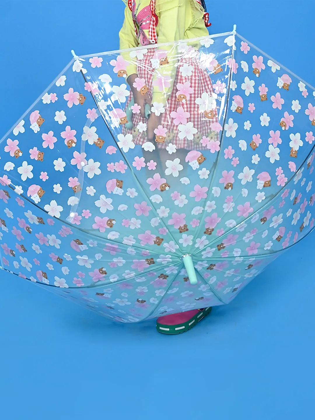 Little Surprise Box Transparent Bunny Print Umbrella for Kids