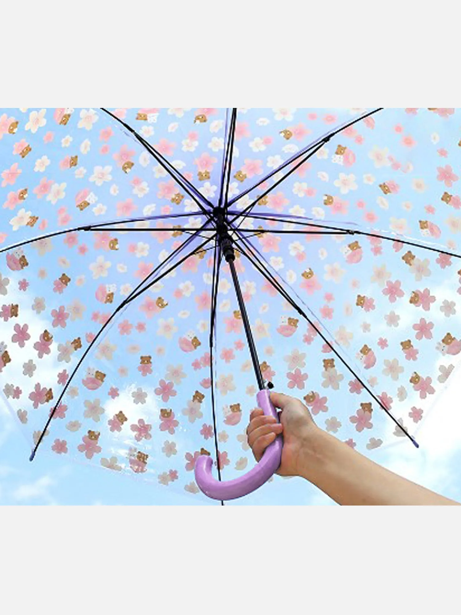 Little Surprise Box Transparent Bunny Print Umbrella for Kids