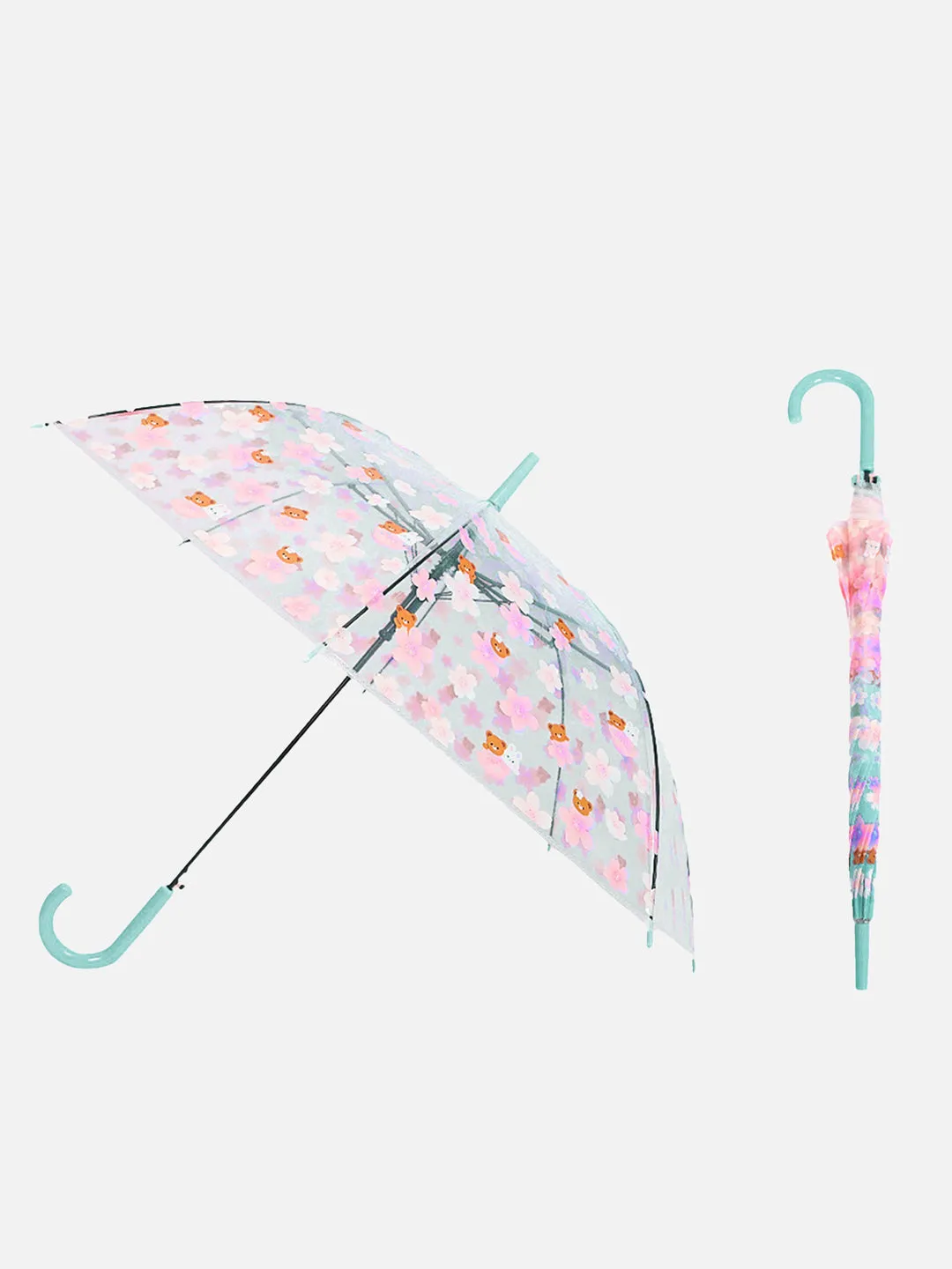 Little Surprise Box Transparent Bunny Print Umbrella for Kids