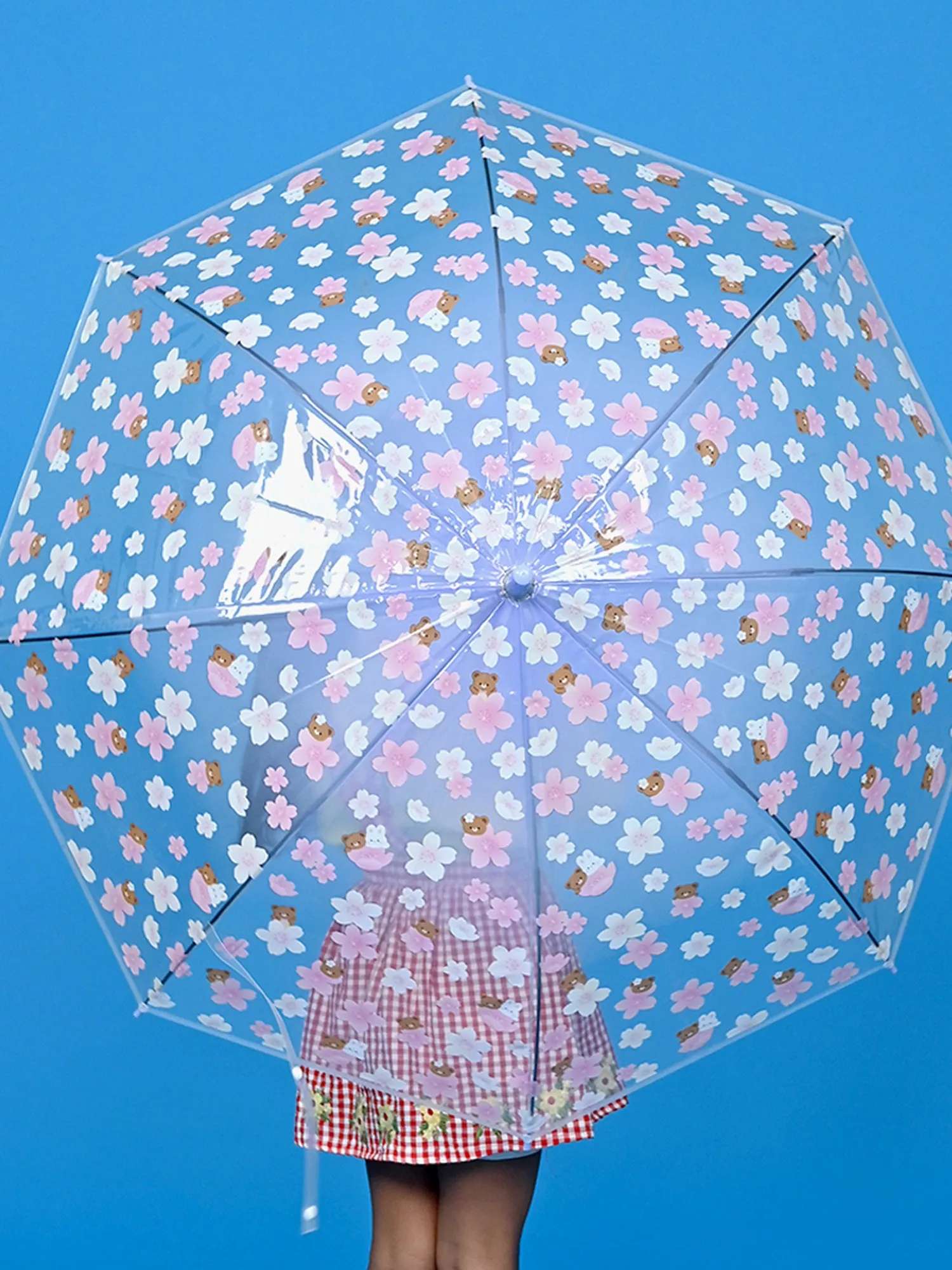 Little Surprise Box Transparent Bunny Print Umbrella for Kids