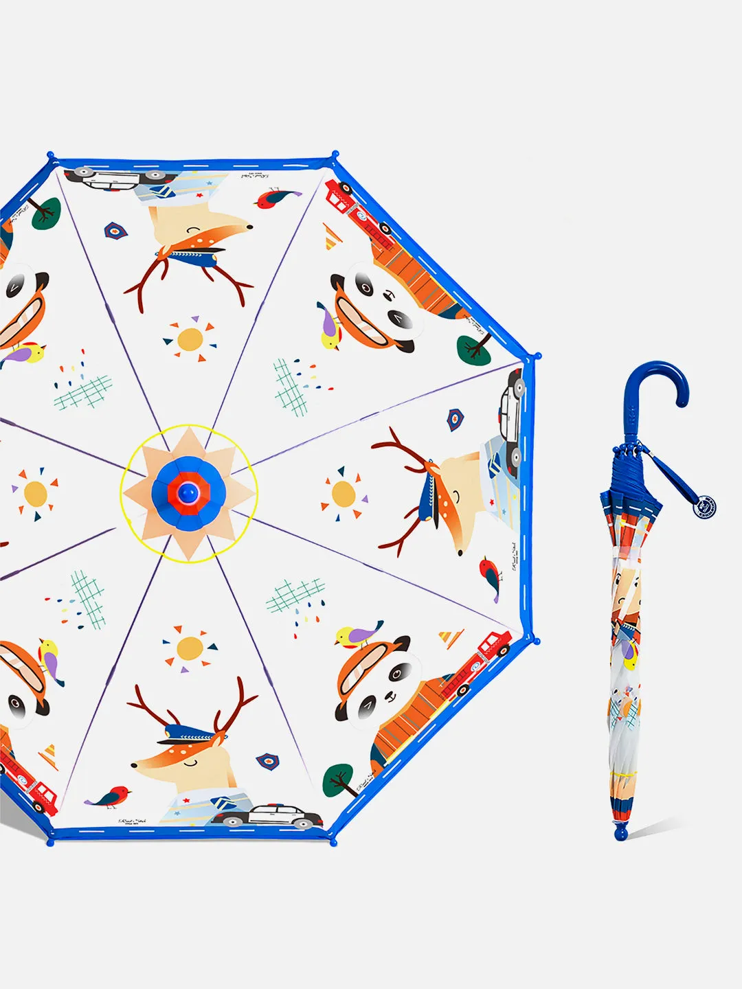 Little Surprise Box Transparent Style Blue Umbrella for Kids