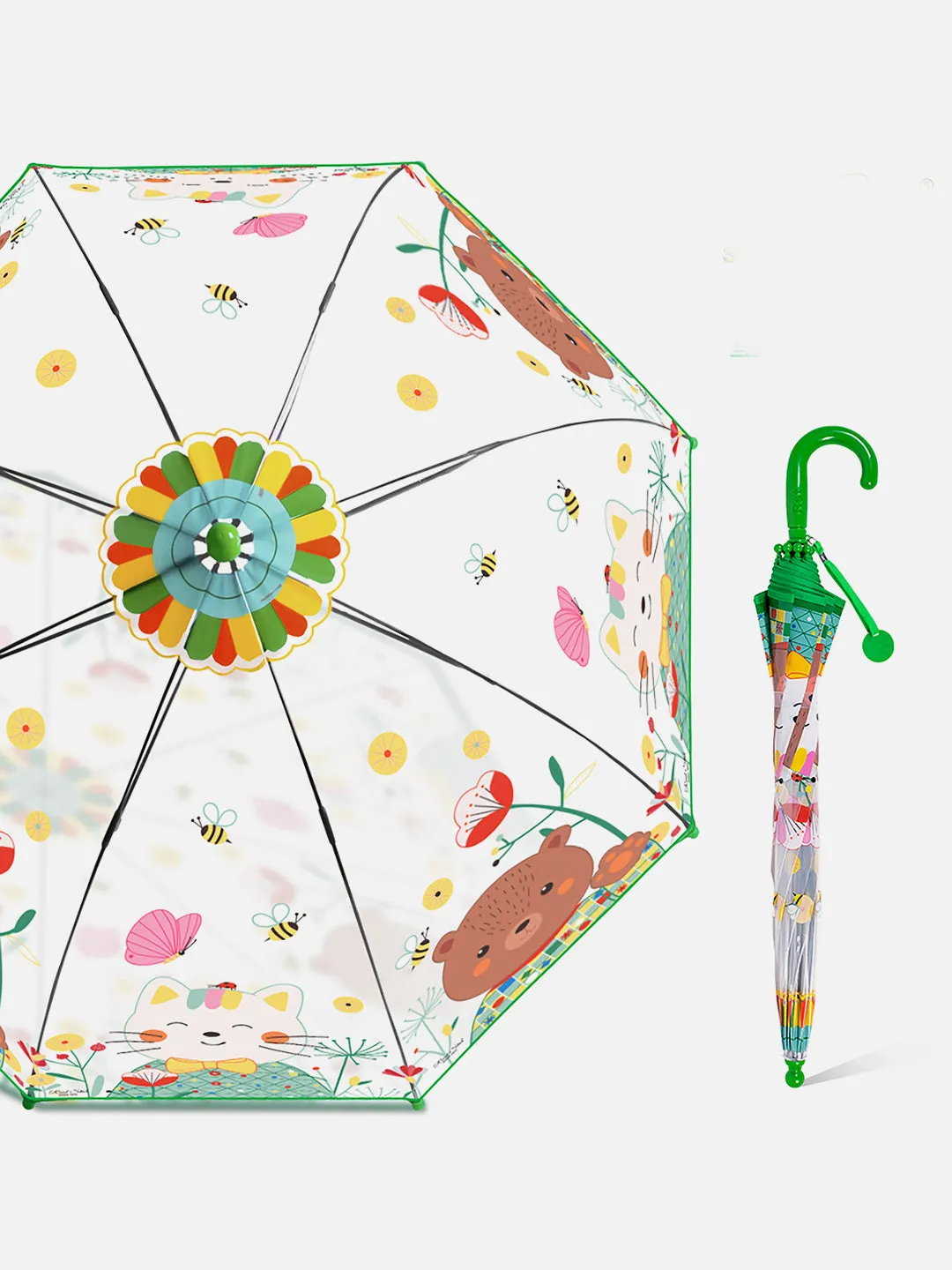 Little Surprise Box Transparent Style Blue Umbrella for Kids