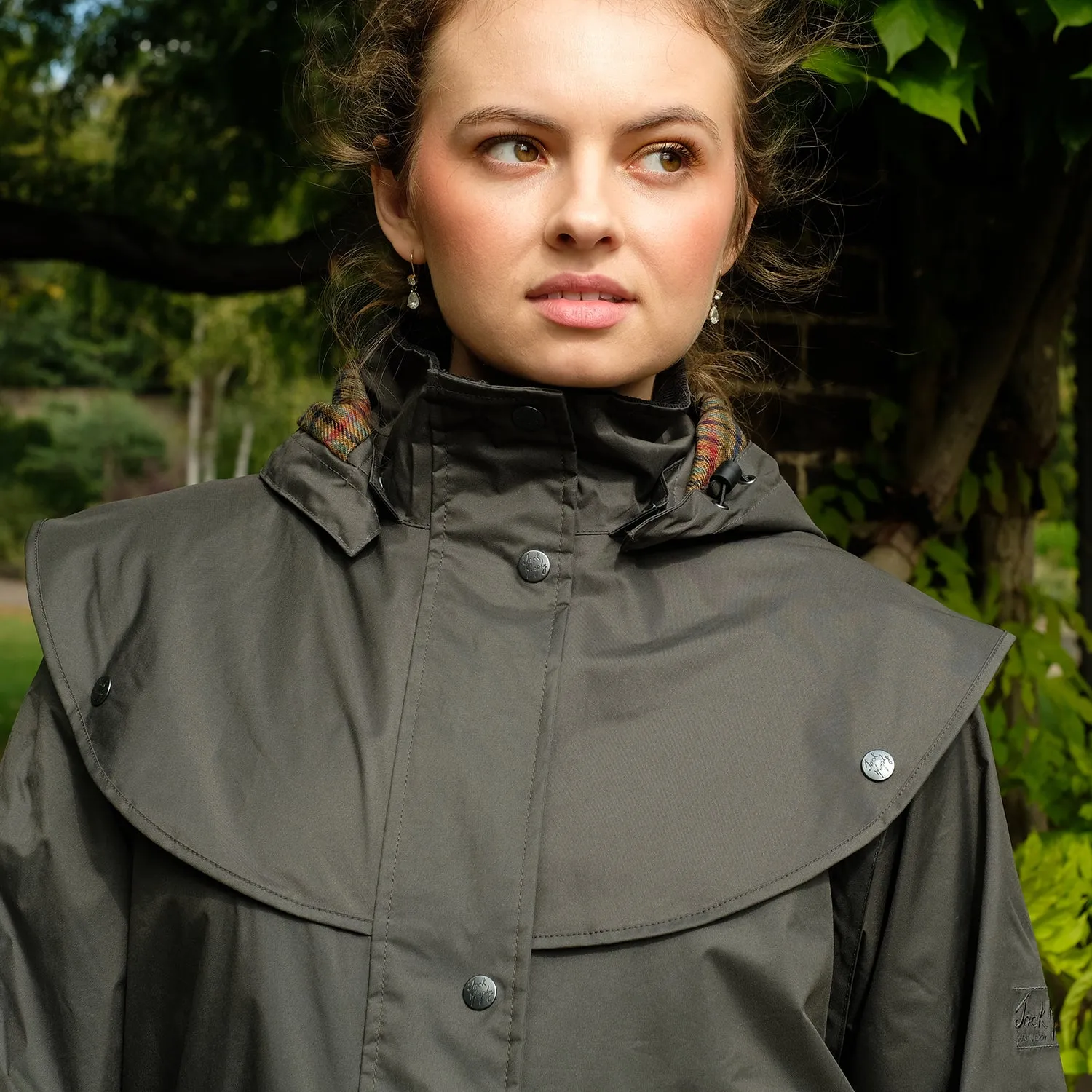 Long Cotswold Raincoat in Olive