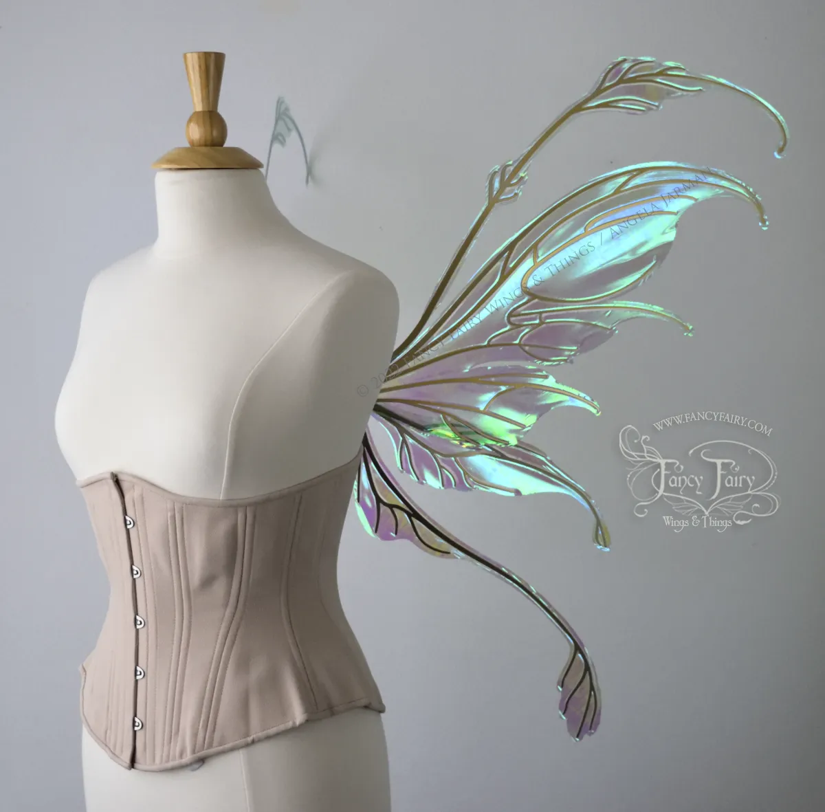 Made to Order Fauna Iridescent Convertible Fairy Wings in Your Color with Gold Veins