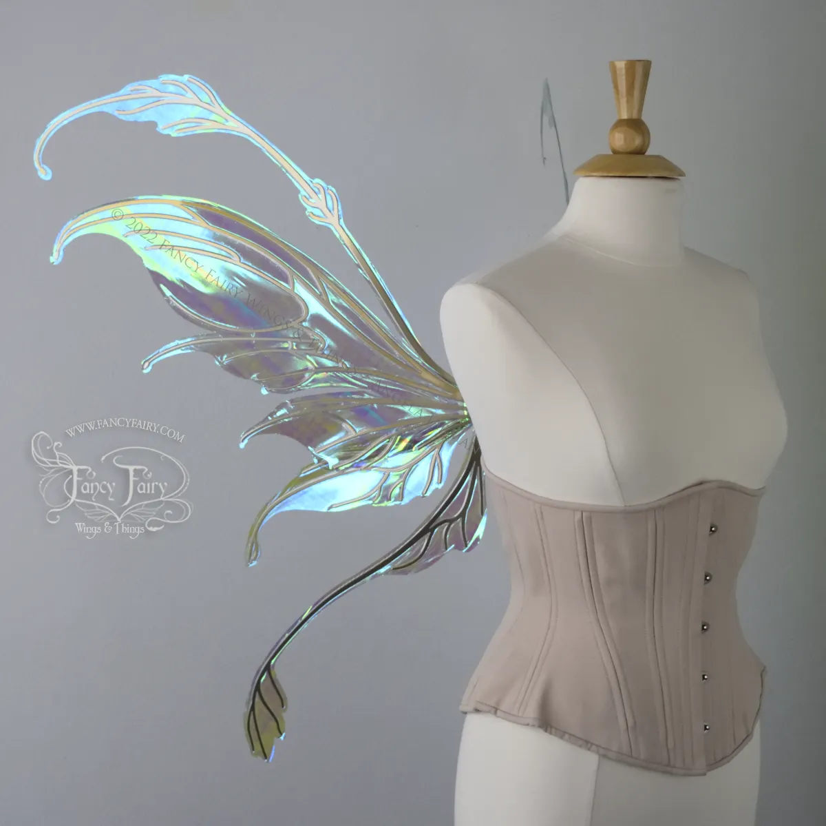 Made to Order Fauna Iridescent Convertible Fairy Wings in Your Color with Gold Veins