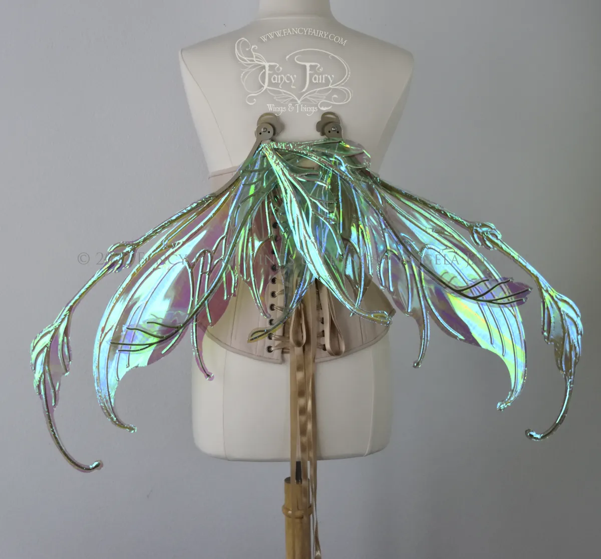 Made to Order Fauna Iridescent Convertible Fairy Wings in Your Color with Gold Veins