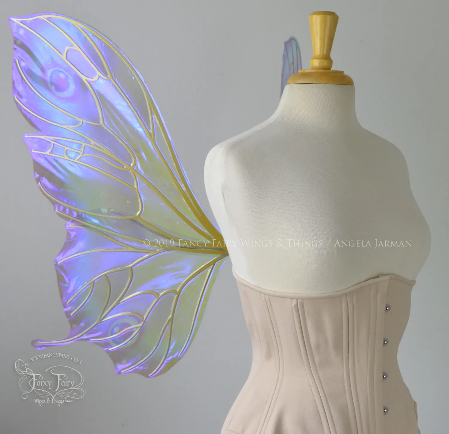 Made To Order Painted Iridescent Convertible Fairy Wings with Candy Coat gold veins