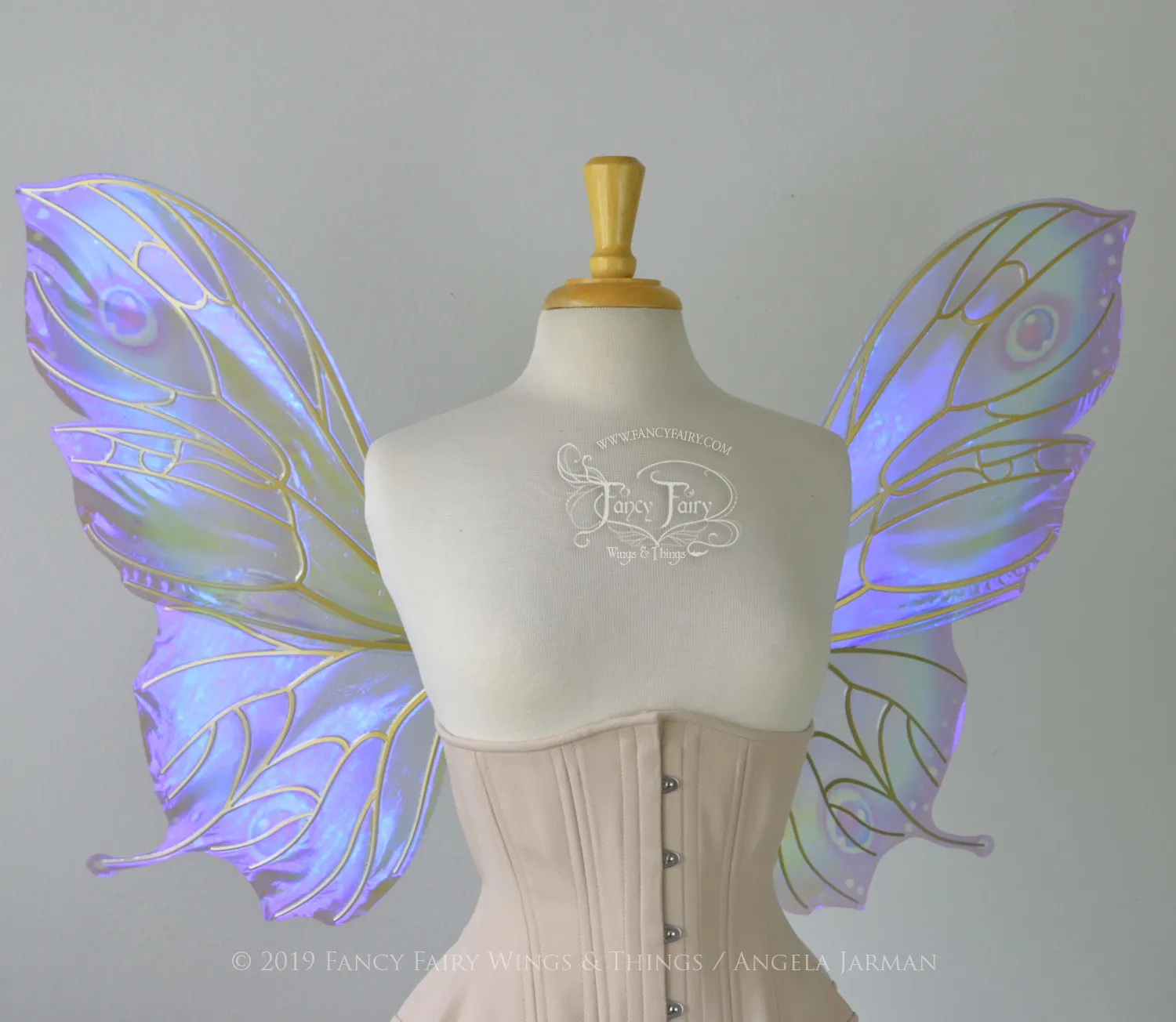 Made To Order Painted Iridescent Convertible Fairy Wings with Candy Coat gold veins