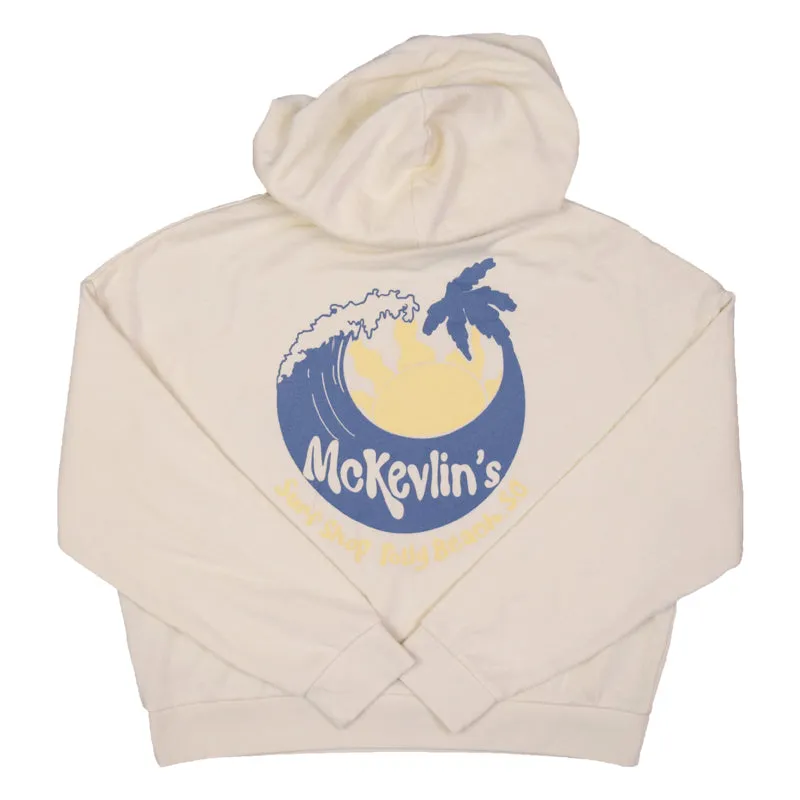 McKevlin's - Sunny Dayz Women's Crop Hoodie - Bone