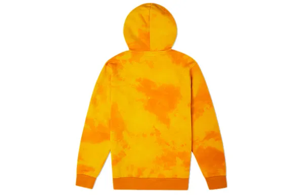 Men's Converse Tie Dye Gradient Casual Sports Pullover Yellow Sweatshirt