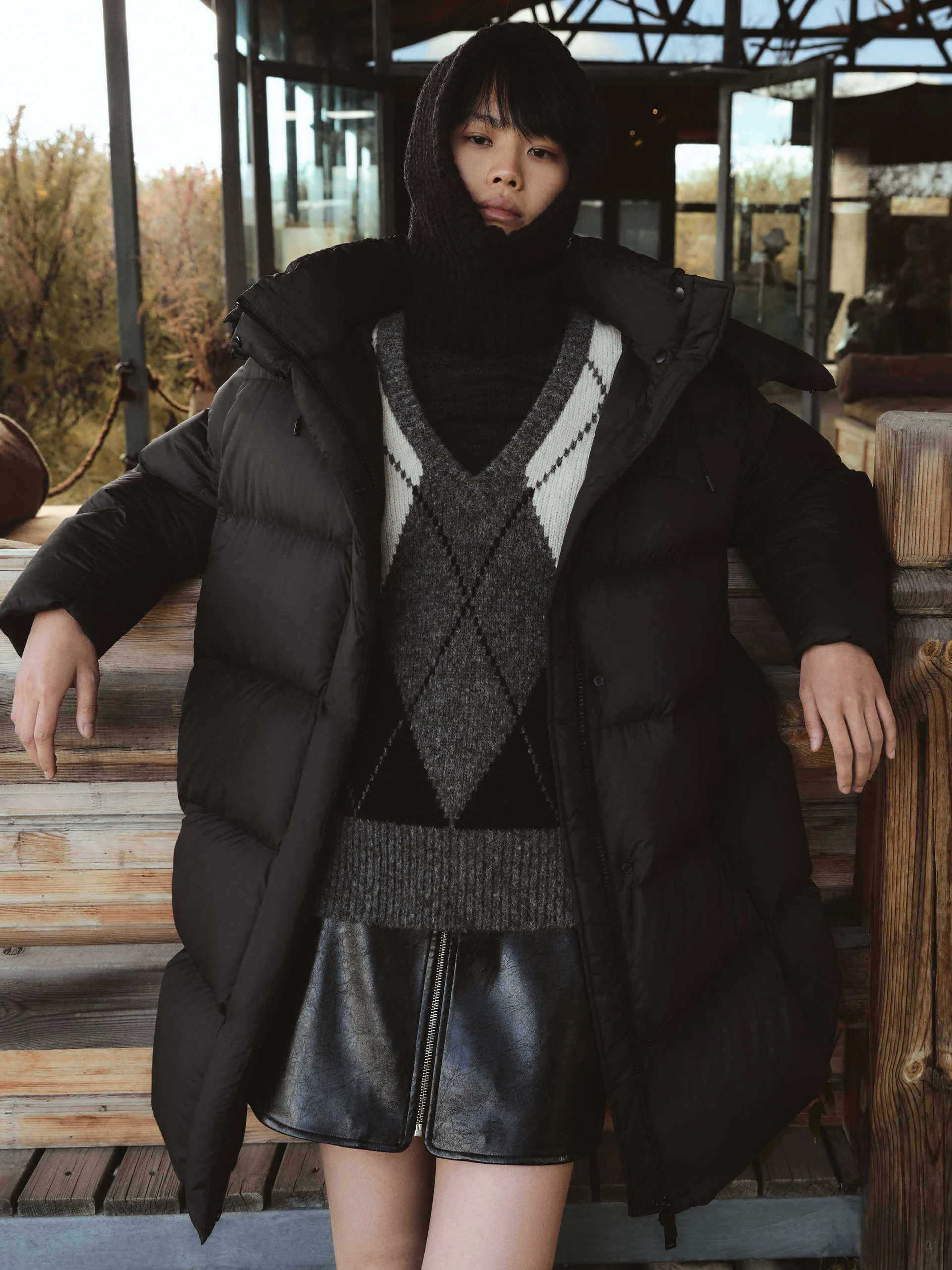 Midi Length Down Puffer Coat