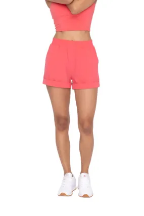 Mono B High Waist Cuffed Casual Shorts AP-A1230