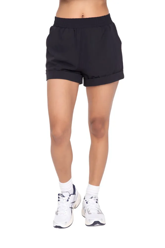 Mono B High Waist Cuffed Casual Shorts AP-A1230