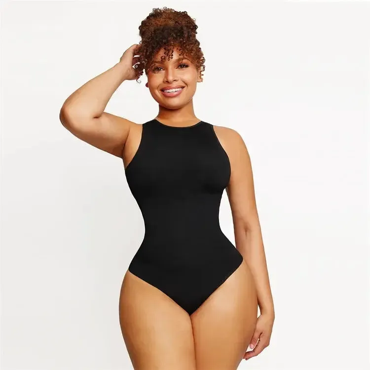 One Piece Sleeveless Compression Fit Bodysuit