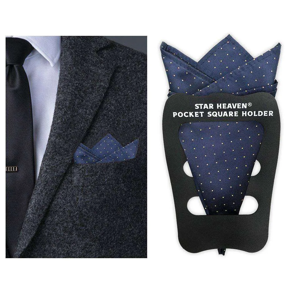 Pocket Squares Holder For Men, Best Accessories for Suits, Tuxedos,Vests and Dinner Jackets, 1Pack Assorted.