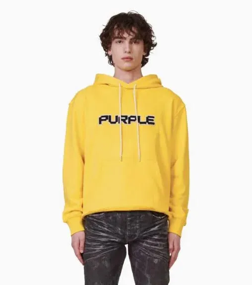 PURPLE BRAND - PULLOVER HOODIE - YELLOW