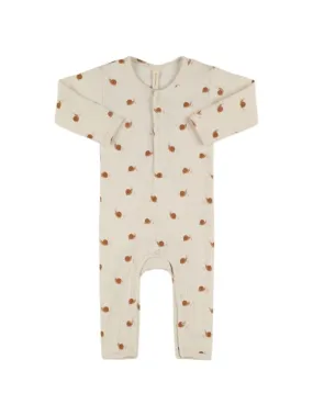 Quincy Mae   Printed organic cotton romper 