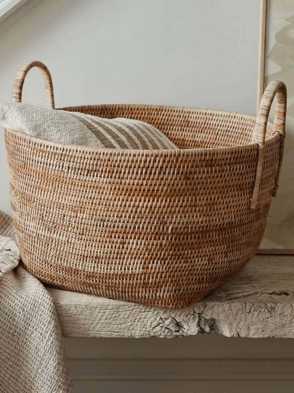 Rattan Storage Baskets Natural