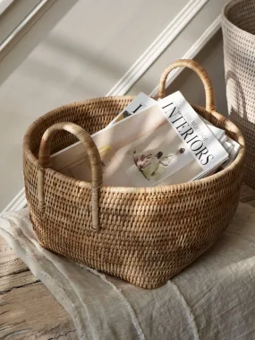 Rattan Storage Baskets Natural