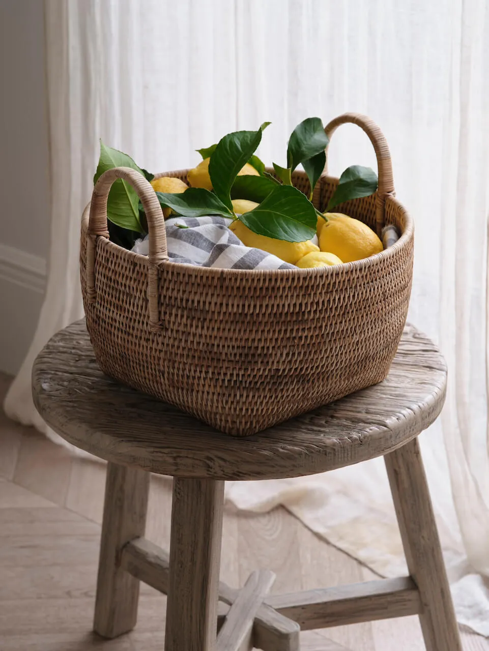 Rattan Storage Baskets Natural