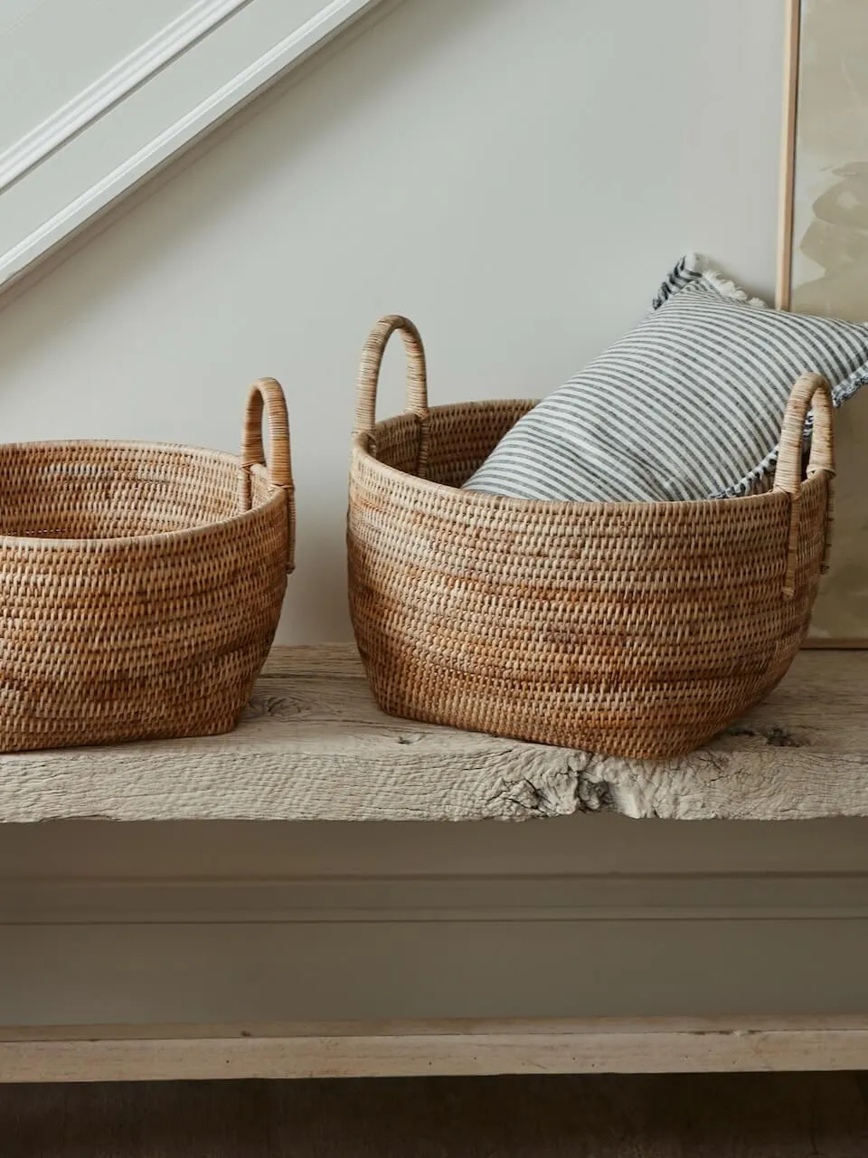 Rattan Storage Baskets Natural