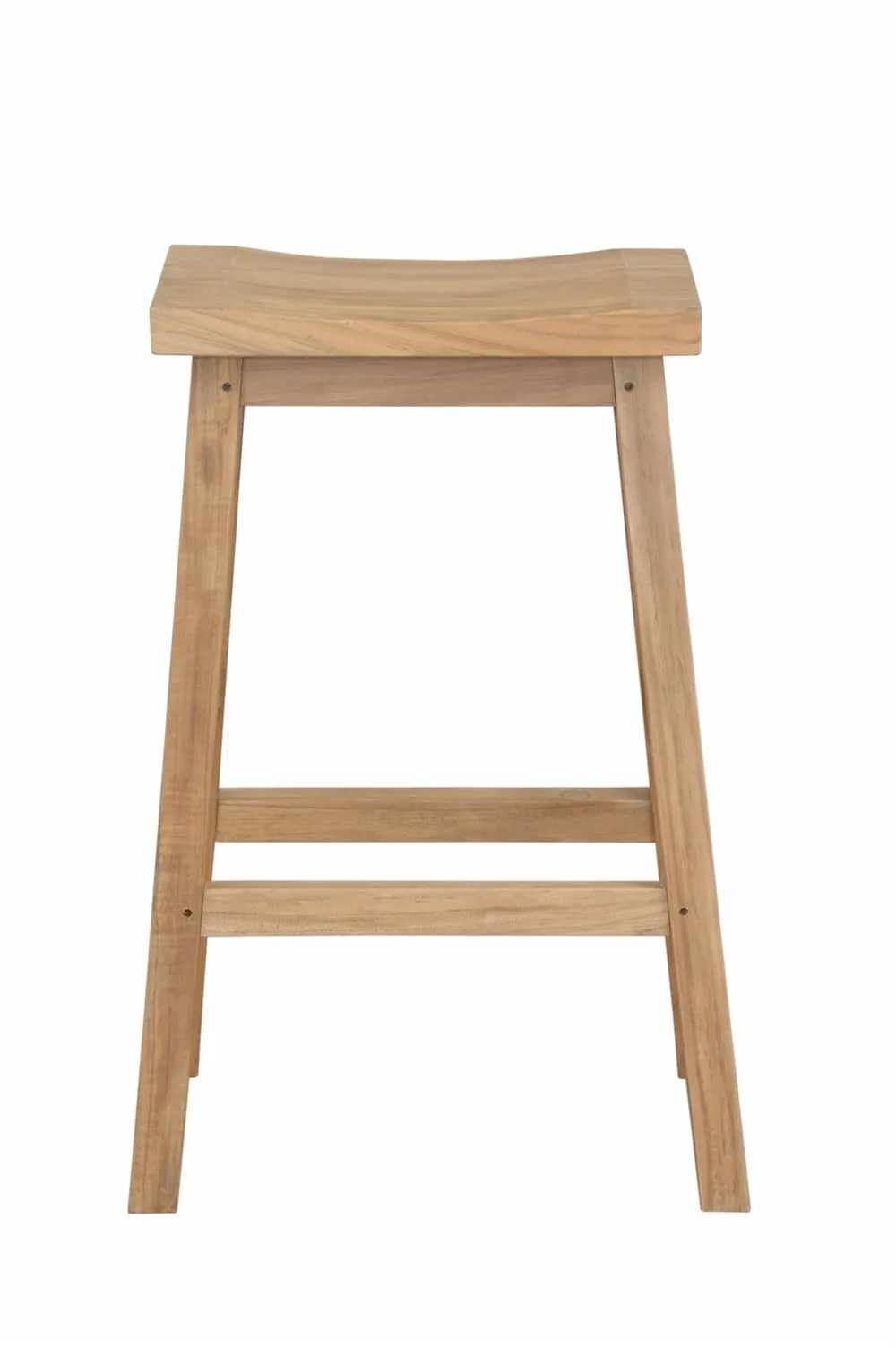 Raw Teak Alpine Rectangular Counter Stool, 24 H x 14 W x 17.5 L, Delivered Free In 5 - 9 Working Days For Simple Assembly.