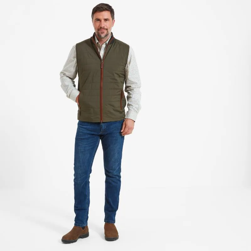 Schoffel Hybrid Lambswool Aerobloc Mens Gilet - Loden