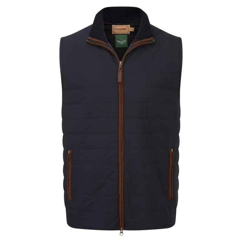 Schoffel Hybrid Lamsbwool Aerobloc Mens Gilet - Navy