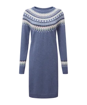 Shetland Fairisle Dress - Slate Blue Fairisle