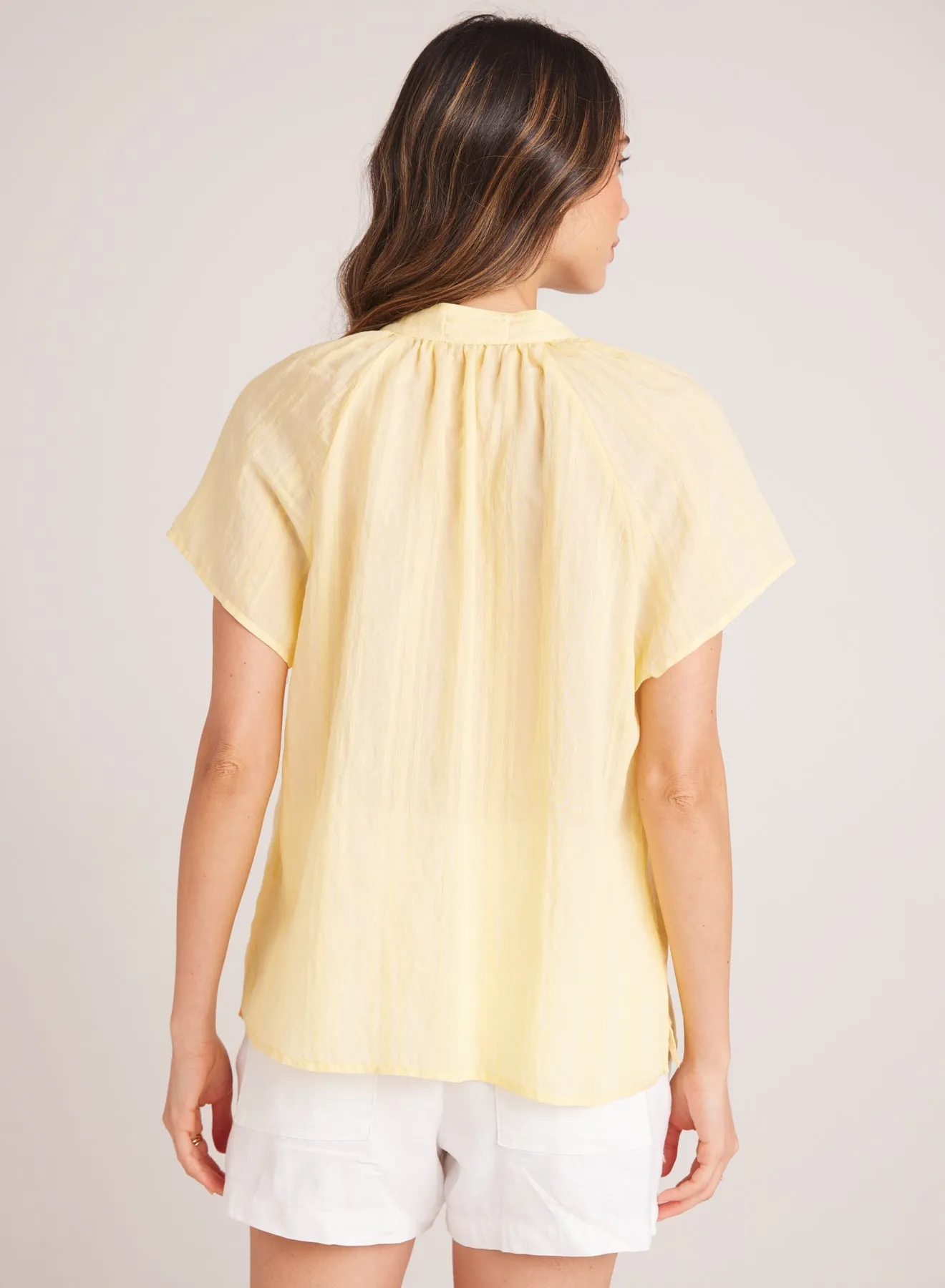 Short Sleeve Pocket Pullover - Citron Yellow