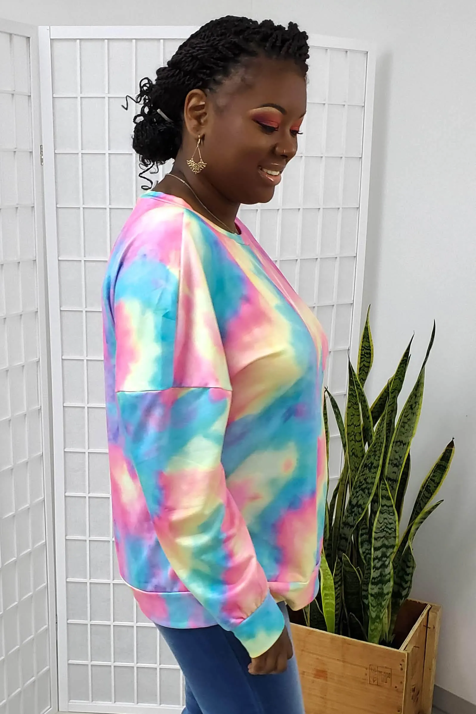 Skyla Pink Tie-Dye Top