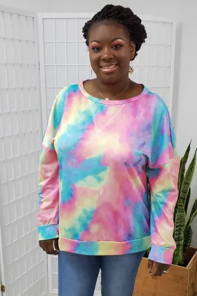 Skyla Pink Tie-Dye Top