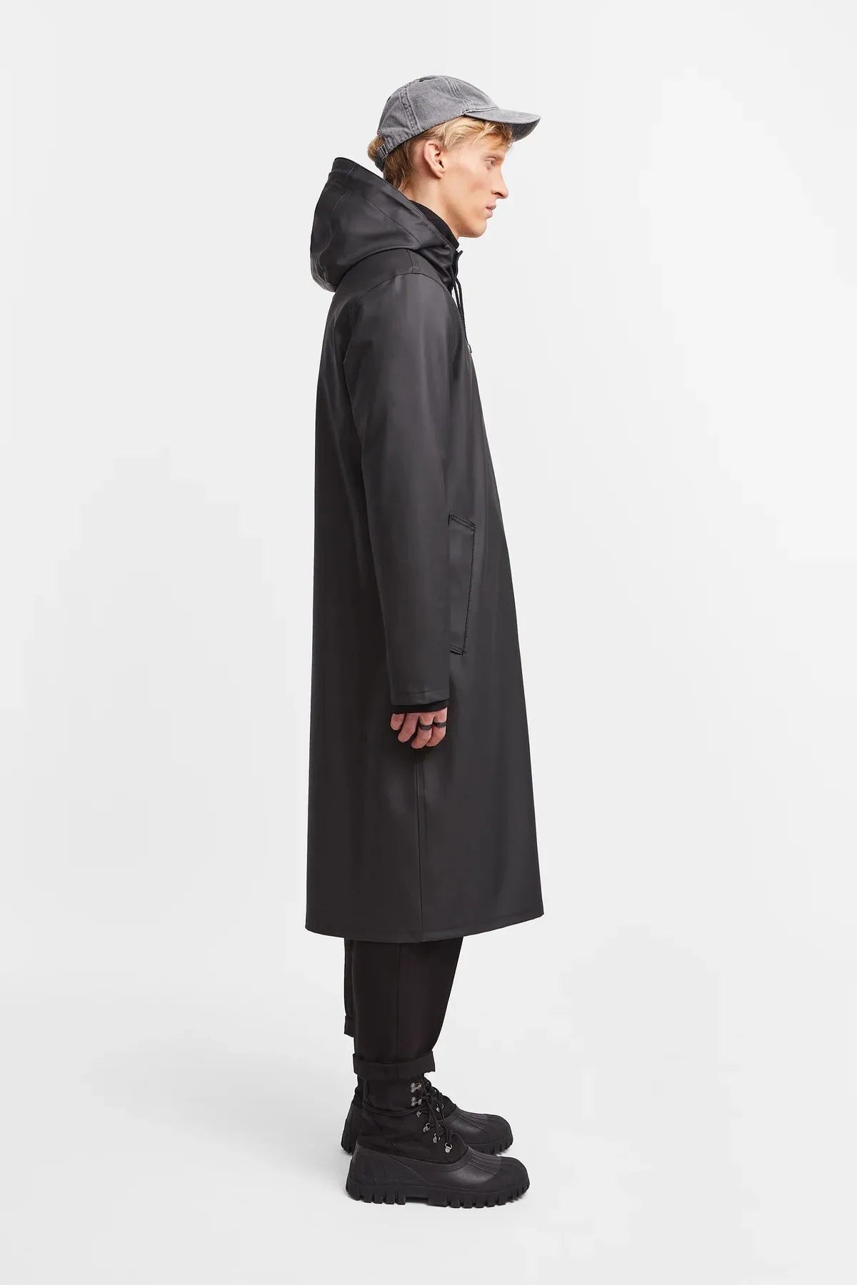 Stockholm Long Raincoat - Black