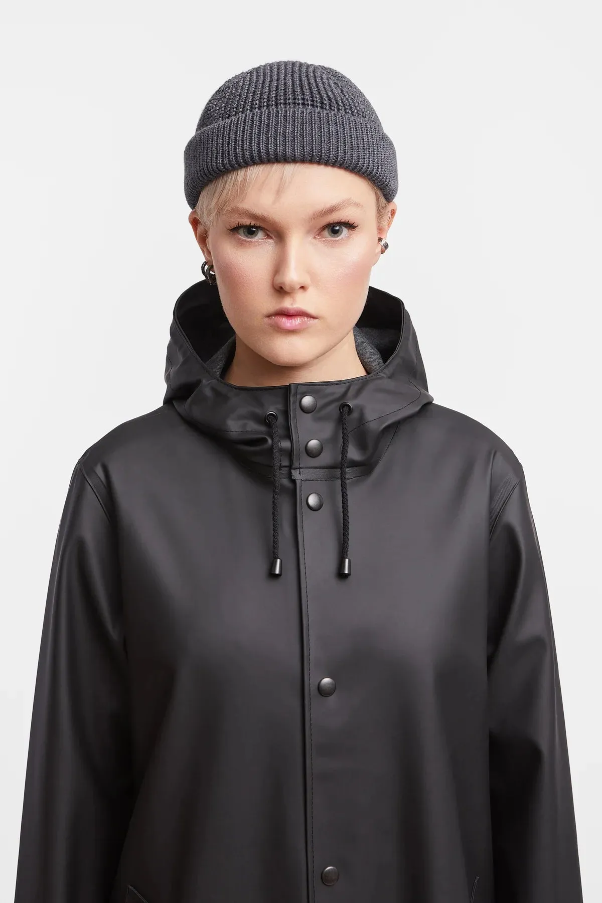 Stockholm Long Raincoat - Black