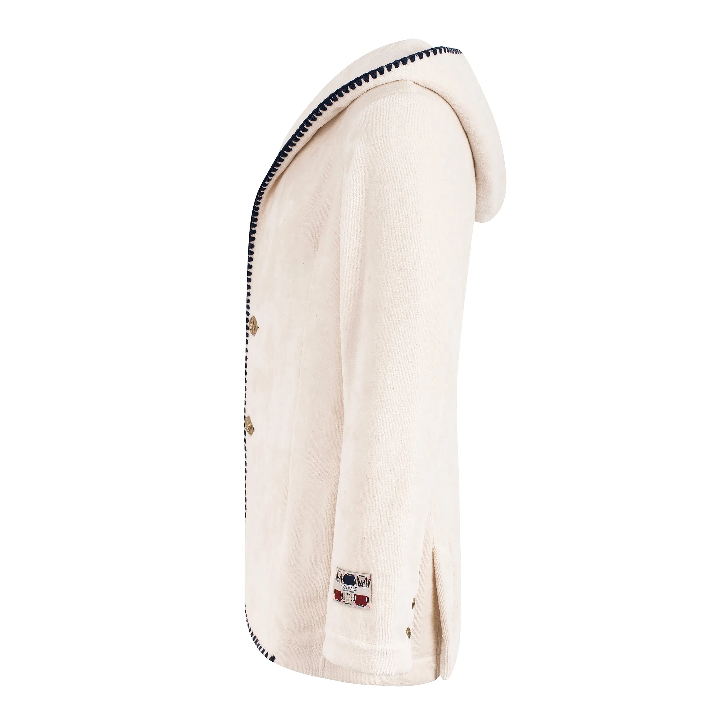 The Tie Break Hoodie Blazer Men -  Off white / Navy