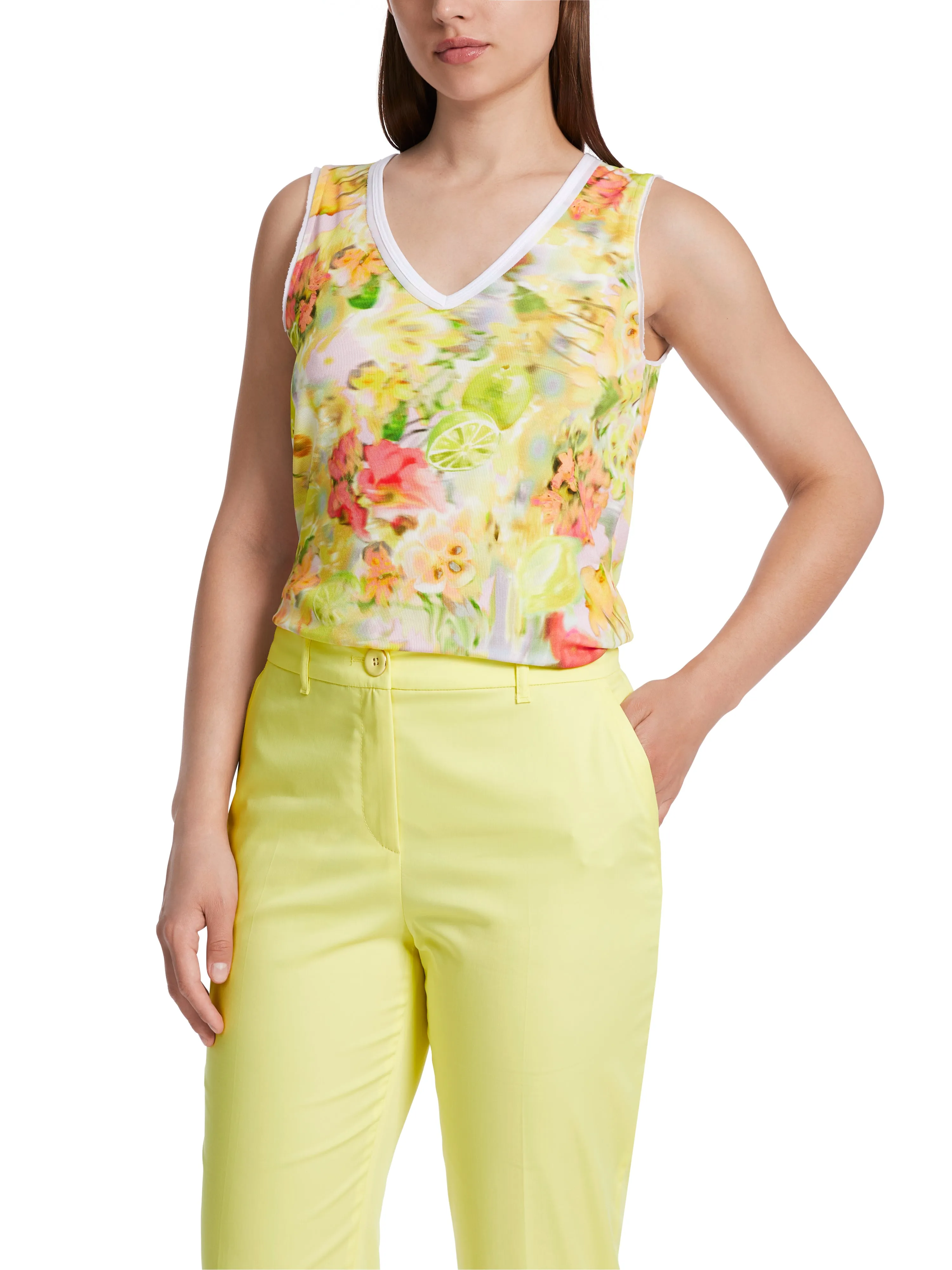 Top - Pale Yellow/Print